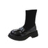 New Fashion Mid Calf Round Toe Sock Platform Loafers
